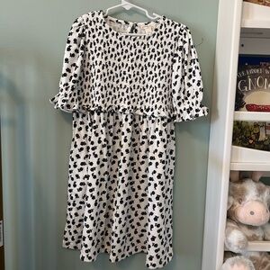 Crewcuts White and Black Textured Dress